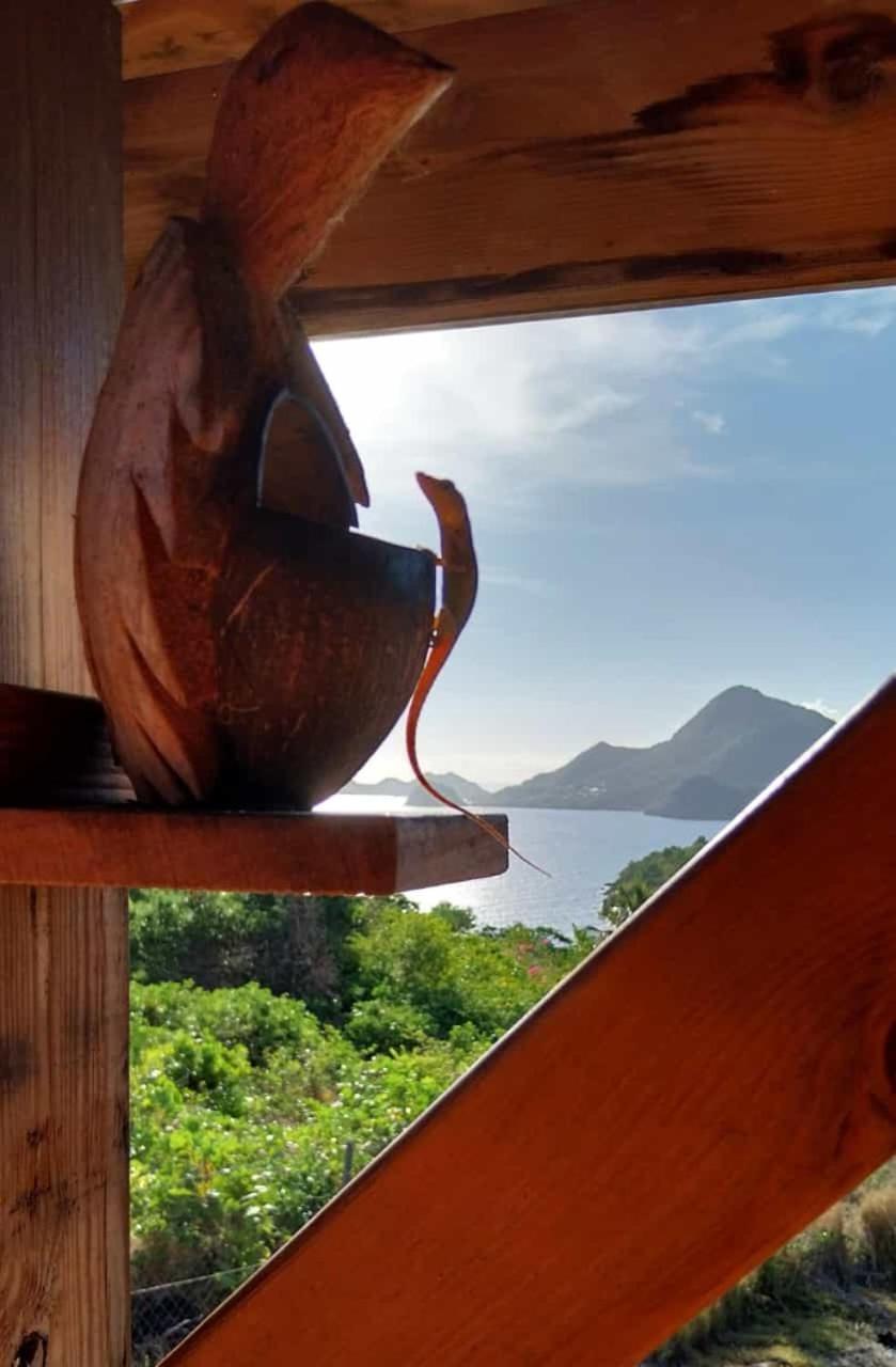 Ti Kaz Anoli Cottage En Bois Avec Vue Sur La Baie Terre-de-Bas 외부 사진